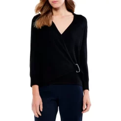 Hot Sale 💯 NIC+ZOE Vital Wrap Sweater Black Onyx 🧨