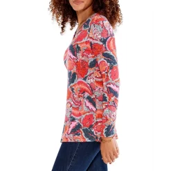 Hot Sale 😀 NZT NIC+ZOE Sweet Dreams Long Sleeve Tee Pink Multi 🤩 -NIC+ZOE Sales unnamed file 691