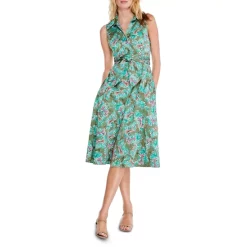 Best deal 🔔 NIC+ZOE Petites Pouncing Panthers 👗 Dress Green Multi 😉