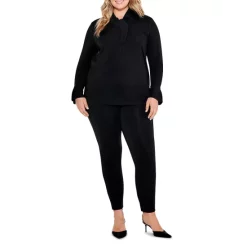 Cheap 👍 NIC+ZOE Plus Ruffled Up Top Black Onyx ⭐ -NIC+ZOE Sales unnamed file 704