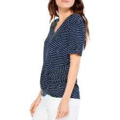 Cheapest ✔️ NIC+ZOE Printed V Neck Tee Indigo Multi 🧨 -NIC+ZOE Sales unnamed file 728