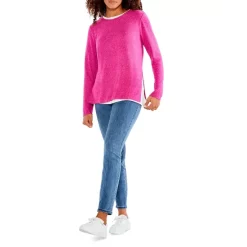 Budget 🔥 NZT NIC+ZOE Sweet Dreams Long Sleeve Double Layered Top Water 🛒 -NIC+ZOE Sales unnamed file 73