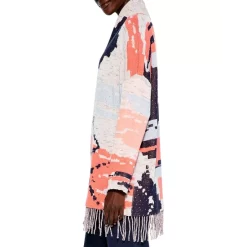 Deals 🔔 NIC+ZOE Fringe Forward Open Front Cardigan Orange Multi 🎉 -NIC+ZOE Sales unnamed file 741