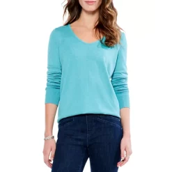 Promo ✨ NIC+ZOE Petite Vital V-Neck Sweater Magenta Rose 🛒