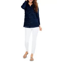 Best Sale 💯 NIC+ZOE Textured Lines 👚 Shirt Dark Indigo 😉 -NIC+ZOE Sales unnamed file 788