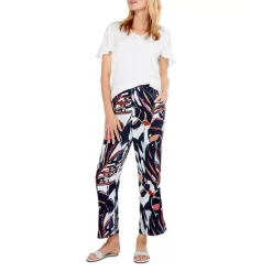 Outlet ✔️ NIC+ZOE Seaside Shade Wide-Leg Ankle Pants Indigo Multi 🔥 -NIC+ZOE Sales unnamed file 834
