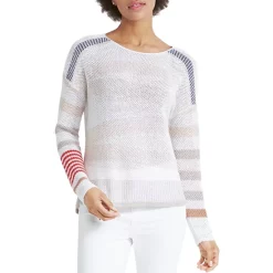 Budget ⌛ NIC+ZOE NIC + ZOE Cannon Striped Sweater Neutral Multi 🧨