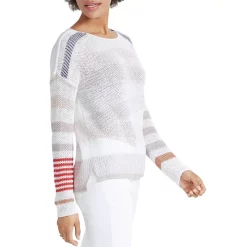 Budget ⌛ NIC+ZOE NIC + ZOE Cannon Striped Sweater Neutral Multi 🧨 -NIC+ZOE Sales unnamed file 852