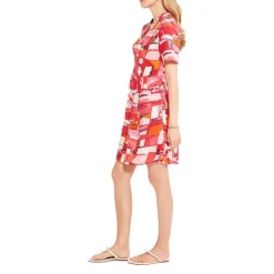 Budget 😀 NIC+ZOE Paint The Town Gauze 👗 Dress Red Multi ⌛ -NIC+ZOE Sales unnamed file 855