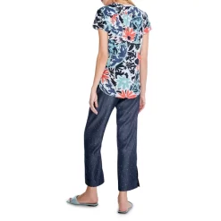 Best deal 😀 NIC+ZOE Tropical Patchwork Top Aqua Multi 🌟 -NIC+ZOE Sales unnamed file 889