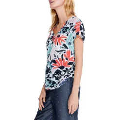 Best deal 😀 NIC+ZOE Tropical Patchwork Top Aqua Multi 🌟 -NIC+ZOE Sales unnamed file 891