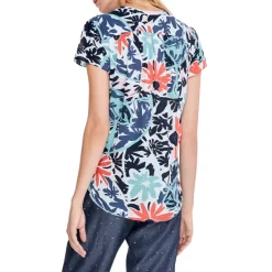 Best deal 😀 NIC+ZOE Tropical Patchwork Top Aqua Multi 🌟 -NIC+ZOE Sales unnamed file 892