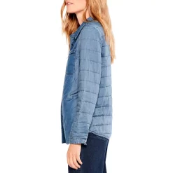 Hot Sale ❤️ NIC+ZOE Quilted Denim 👚 Shirt Jacket Mid Denim 🛒 -NIC+ZOE Sales unnamed file 899