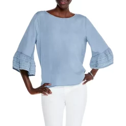 Budget 💯 NIC+ZOE Denim Tangier Top Mid Denim 😀