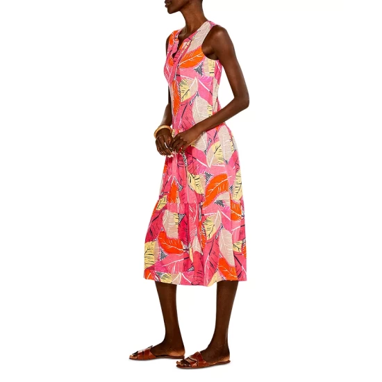 Discount ๐ฅฐ NIC+ZOE Petite Feather Leaves Print ๐ Dress Pink Multi ๐ 5 Discount ๐ฅฐ NIC+ZOE Petite Feather Leaves Print ๐ Dress Pink Multi ๐ - Image 3