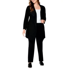 Best Sale 🧨 NIC+ZOE Plus Work It Straight Leg Pants Black Onyx ⌛ -NIC+ZOE Sales unnamed file 921