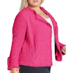 Buy ⌛ NIC+ZOE Plus Fringe Mix Open Front Jacket Charged Pink 🌟 -NIC+ZOE Sales unnamed file 924