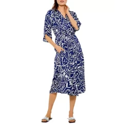 Outlet 👍 NIC+ZOE Printed 👚 Shirt 👗 Dress Blue Multi 😉