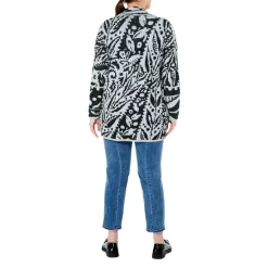 Flash Sale 🤩 NIC+ZOE Plus Here And There Printed Cardigan Black Multi 😍 -NIC+ZOE Sales unnamed file 949