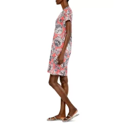 Hot Sale 🌟 NIC+ZOE Island Petals Shift 👗 Dress Red Multi 🎉 -NIC+ZOE Sales unnamed file 971